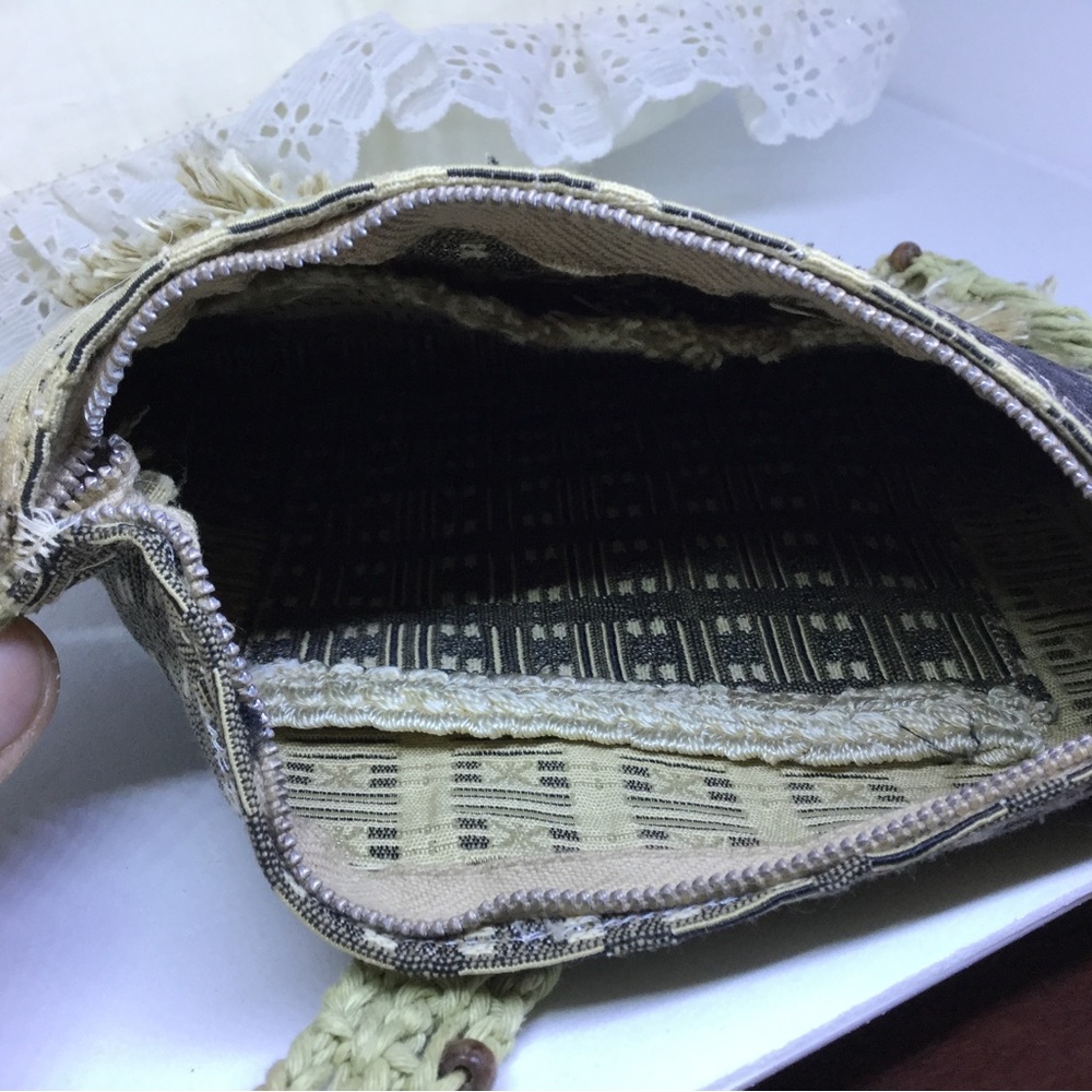 New Handcrafted Crazy Patch Crossbody Neutral All… - image 3